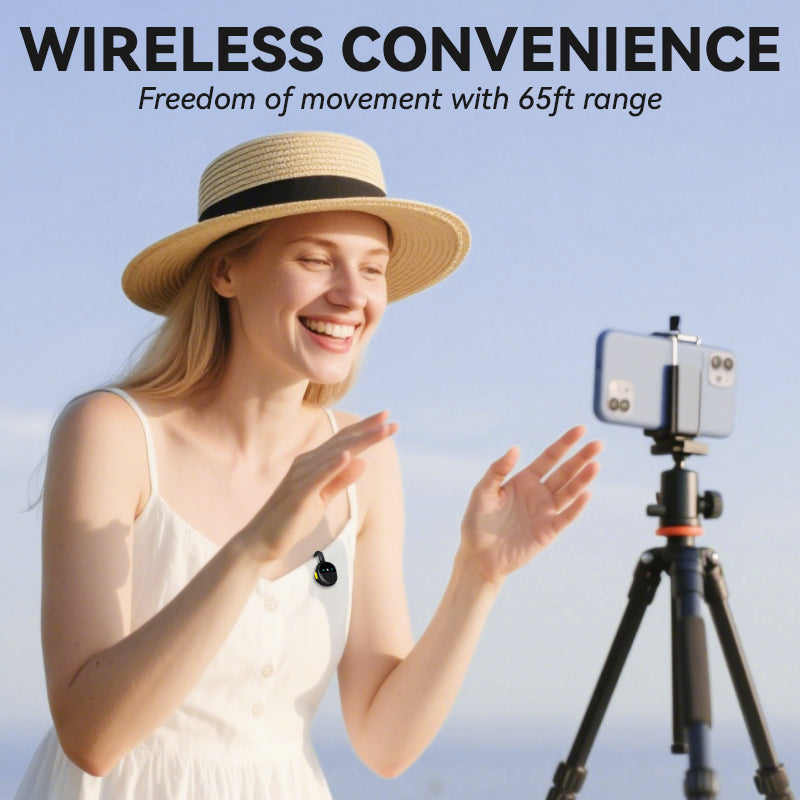 Wireless Lavalier Microphone with Noise Cancellation