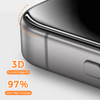 HD Anti-Spy Tempered Glass Screen Protector for iPhone Series