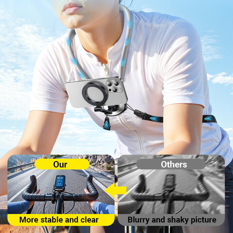 U Shape Magnetic Silicone Neck Phone Holder
