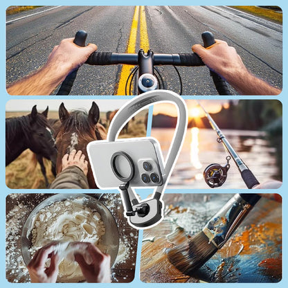 U Shape Magnetic Silicone Neck Phone Holder