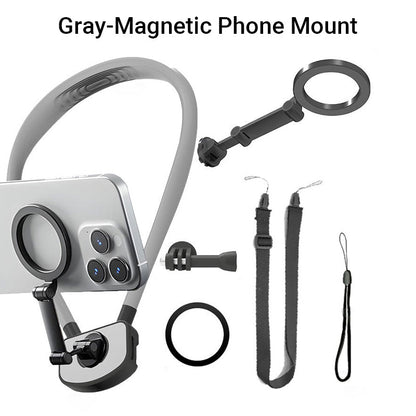 U Shape Magnetic Silicone Neck Phone Holder