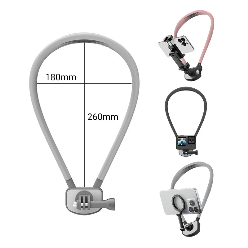 U Shape Magnetic Silicone Neck Phone Holder