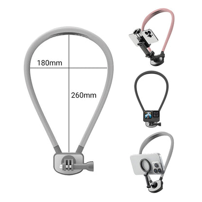 U Shape Magnetic Silicone Neck Phone Holder