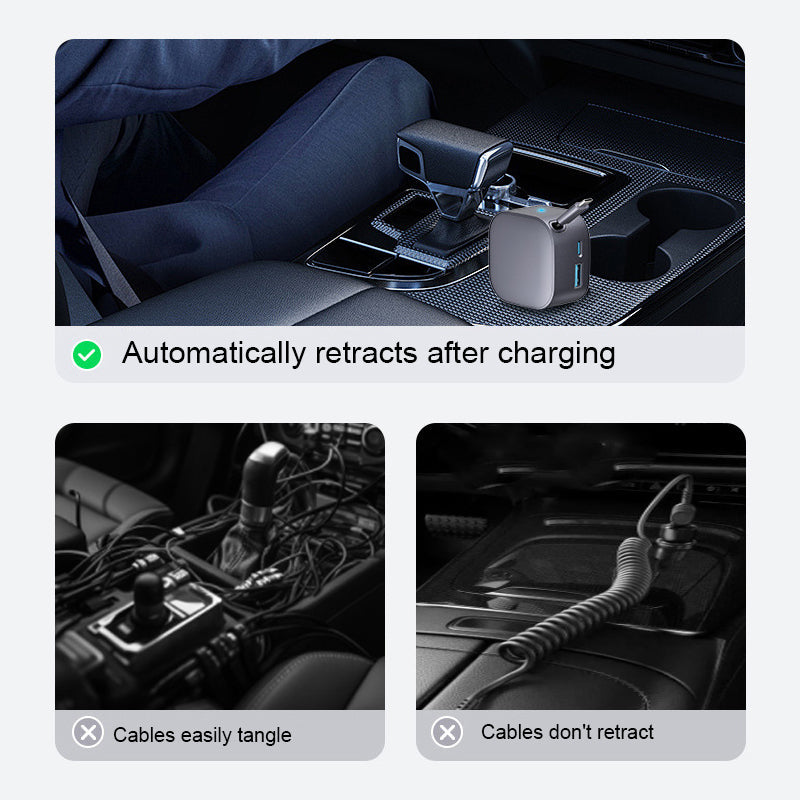 Compact Retractable Car Charger