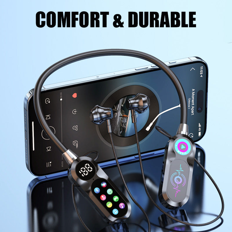 100Hrs Waterproof Bluetooth Neckband Headphones