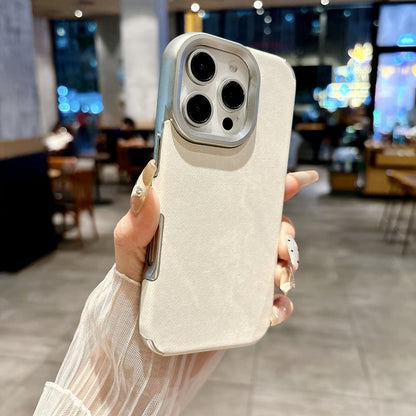 Large Hole Electroplated Denim Pattern iPhone Case