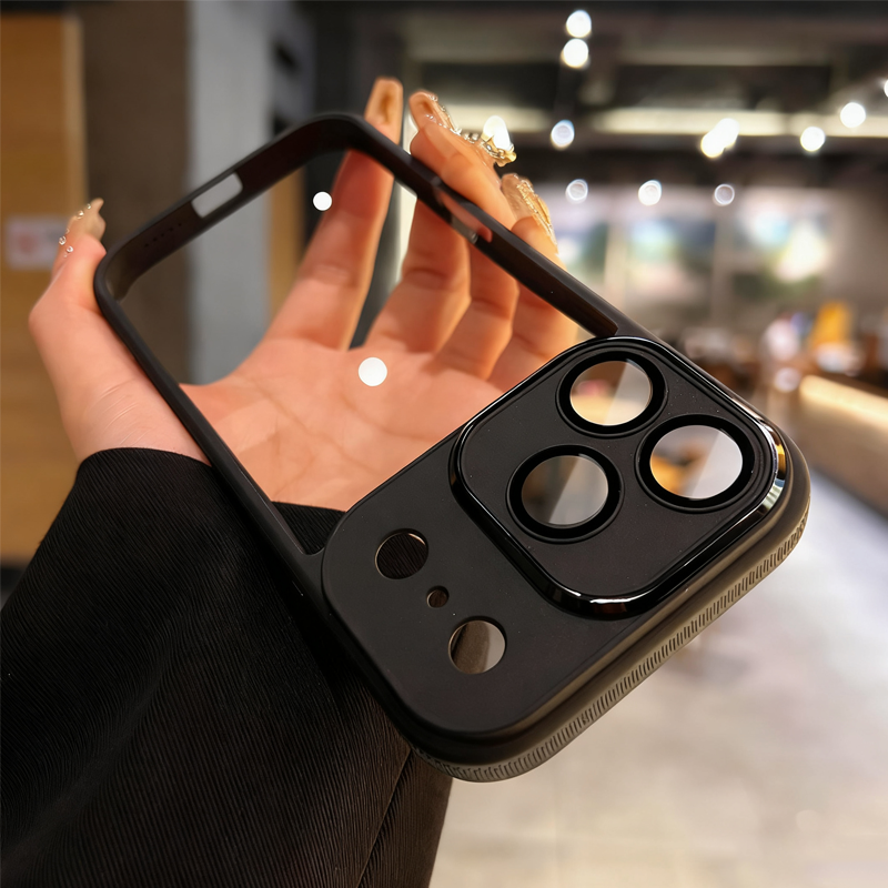 Solid-Colour Frosted Phone Case with Camera Control Cover