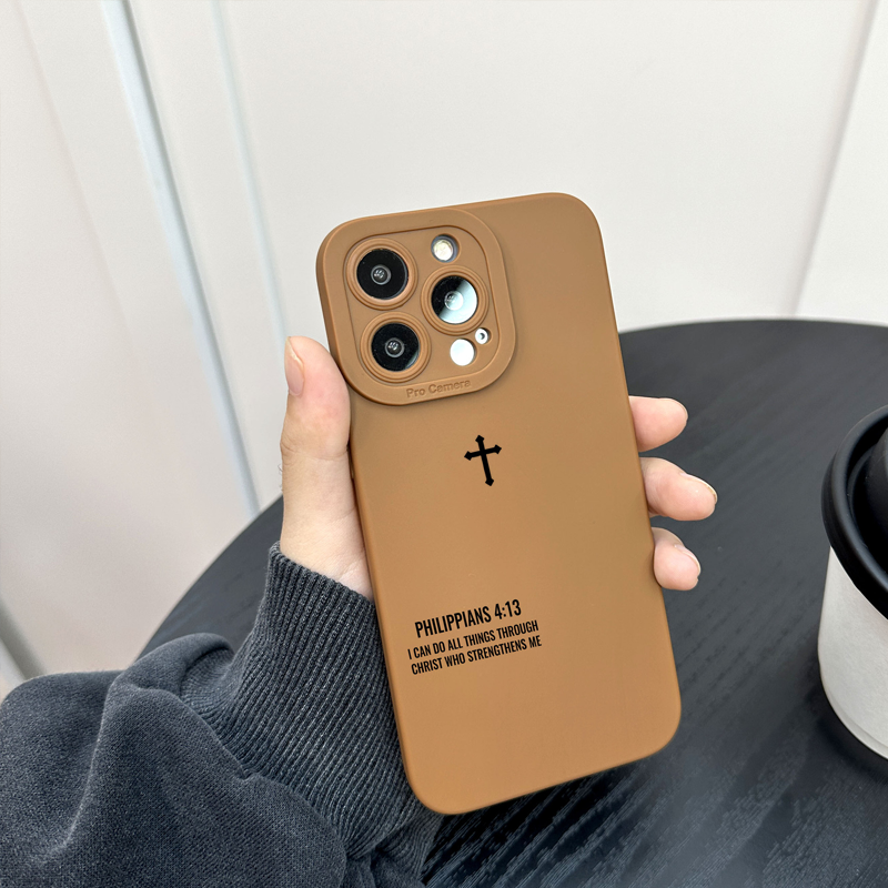 Matte Cross Pattern iPhone Case