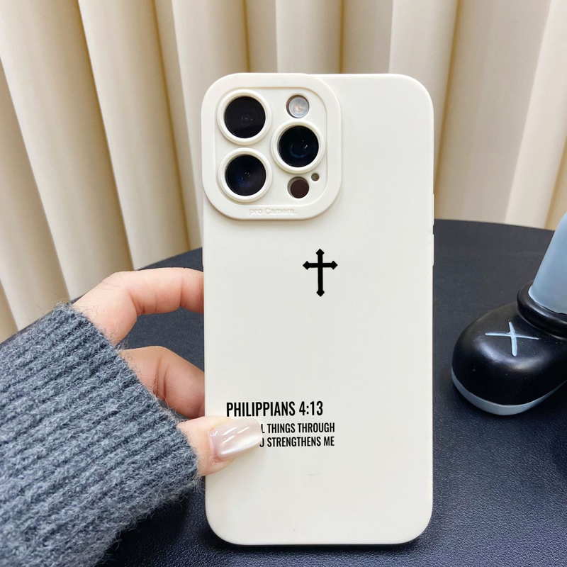 Matte Cross Pattern iPhone Case