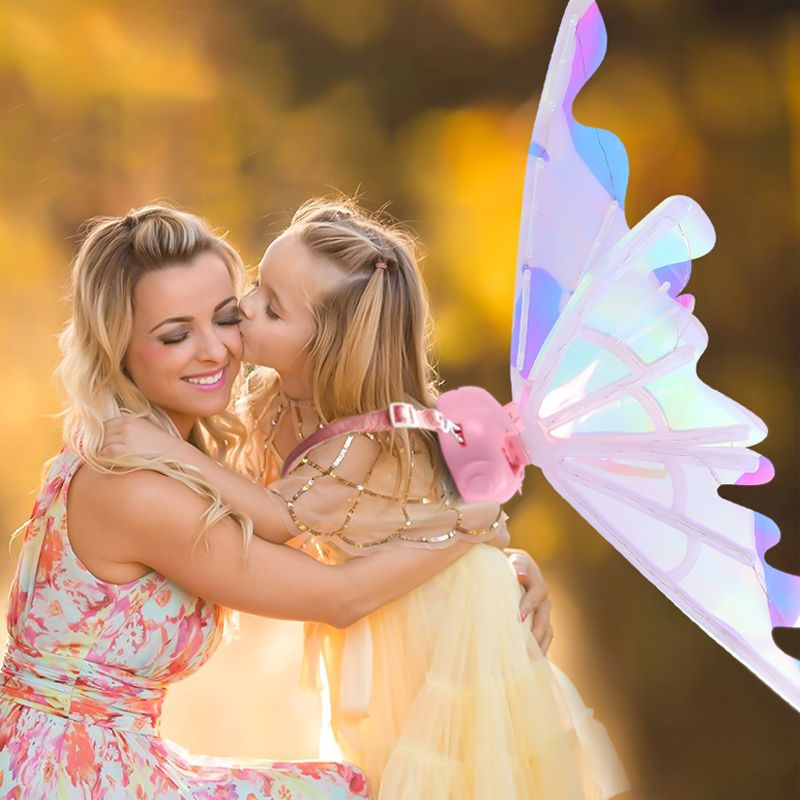 Rechargeable Electric Fairy Wings with LED Lights and Music