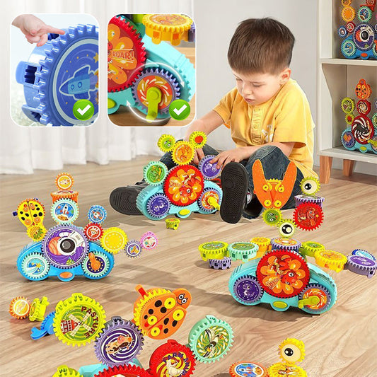 Transforming Gear Electric Building Blocks Toy