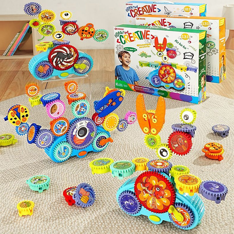 Transforming Gear Electric Building Blocks Toy