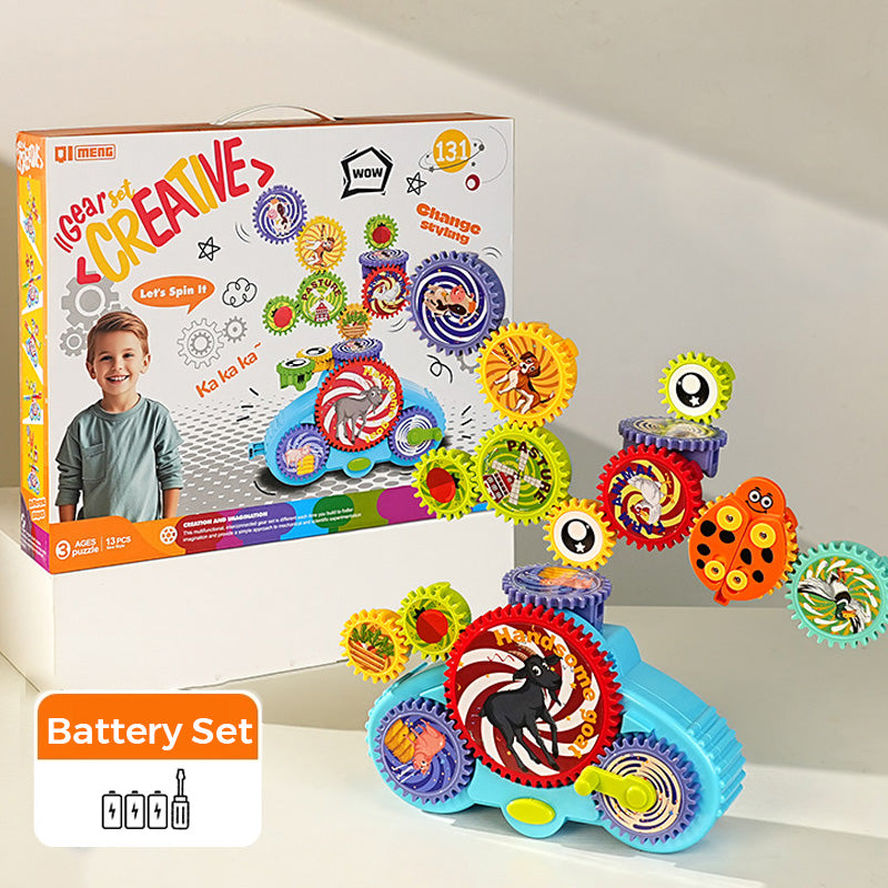 Transforming Gear Electric Building Blocks Toy