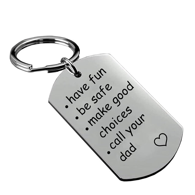 💝PERFECT GIFT FOR LOVE🎁Have Fun, Be Safe, Make Good Choices and Call Your Grandma/Grandpa Keychain