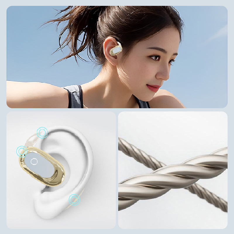 Wireless Open Ear Headphones with LED Display