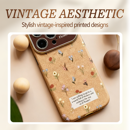 Vintage-Inspired Print Phone Case for iPhone