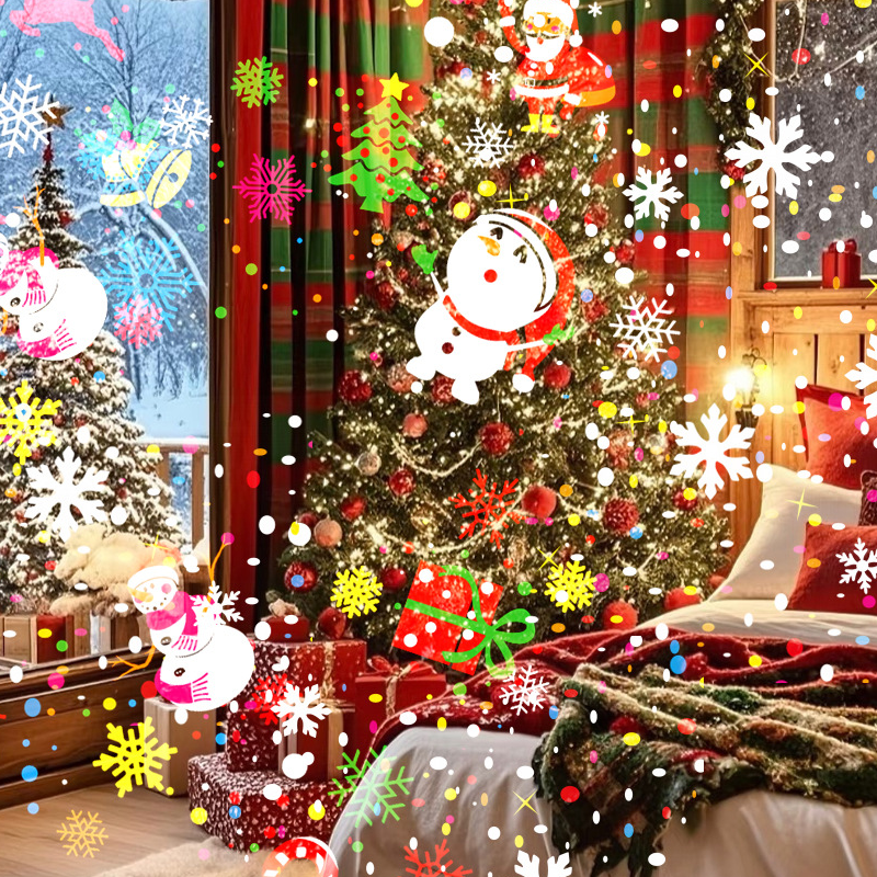 Rotating LED Christmas Pattern Projector Light