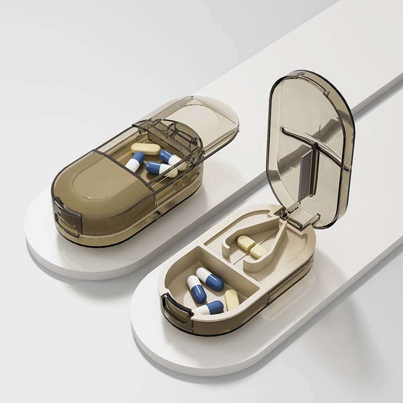 2-in-1 Portable Pill Cutter & Storage Organizer