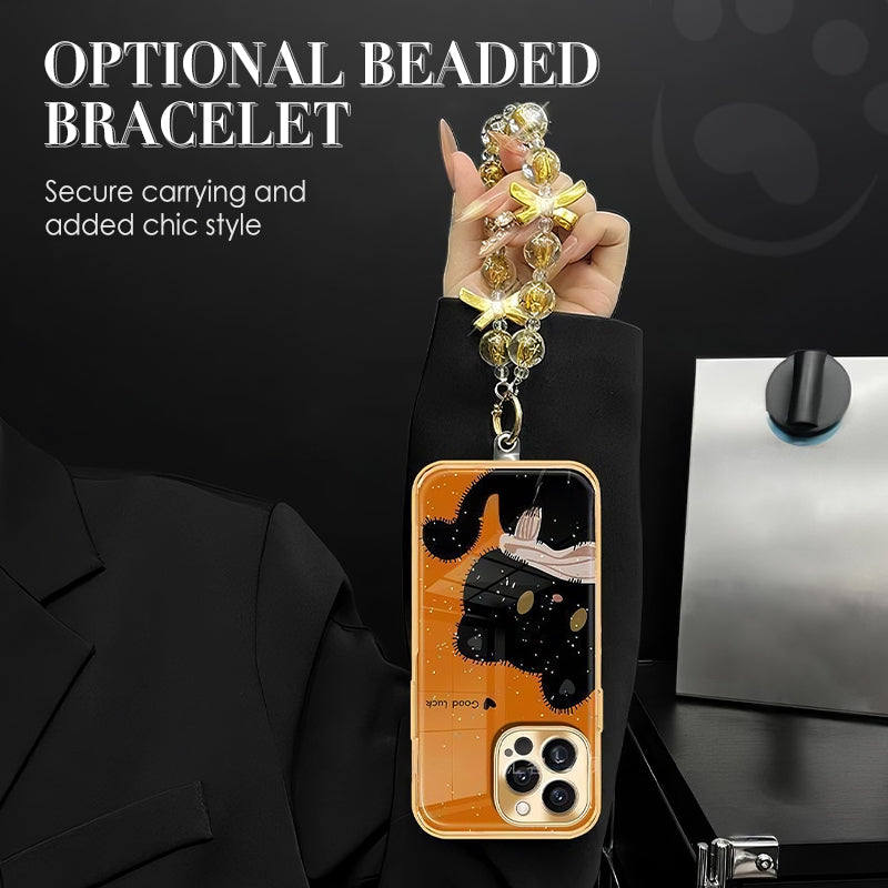 Sparkling Cat Pattern Phone Case