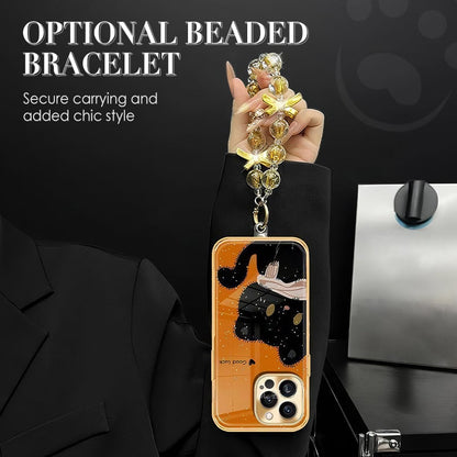 Sparkling Cat Pattern Phone Case