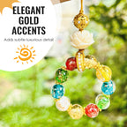 Zen-Inspired Lotus Beaded Phone & Bag Charm