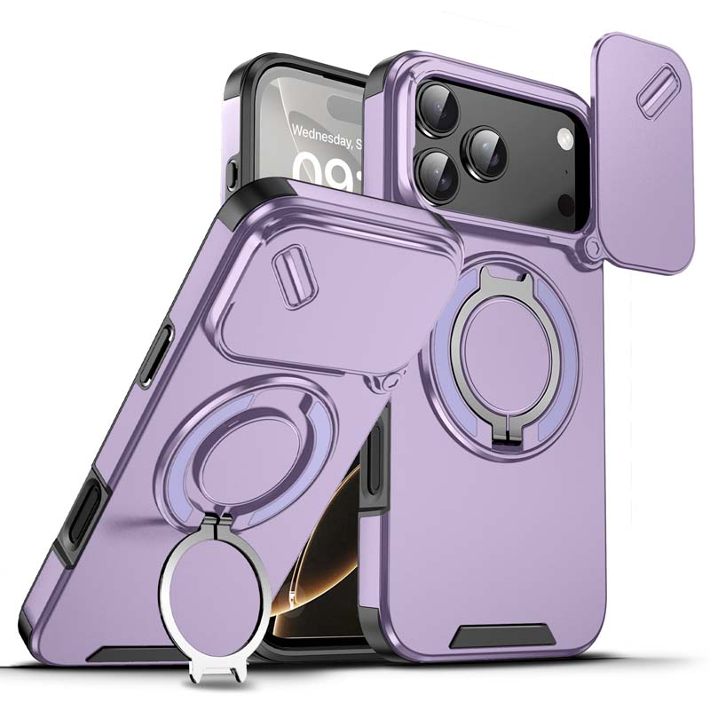 Magnetic Phone Case with Ring Stand For iPhone