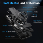 Magnetic Phone Case with Sliding Camera Cover