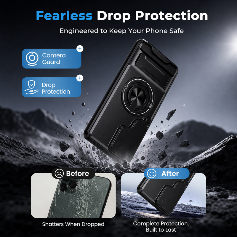 Magnetic Phone Case with Sliding Camera Cover