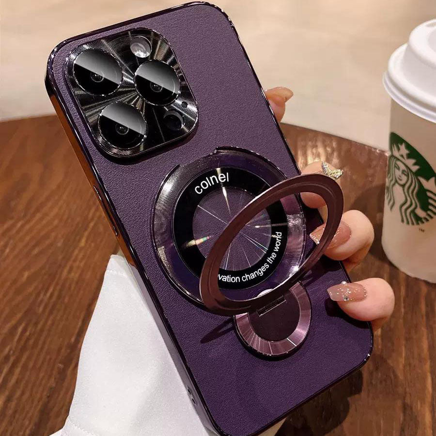 Folding CD Holder Leather Case Cover for iPhone