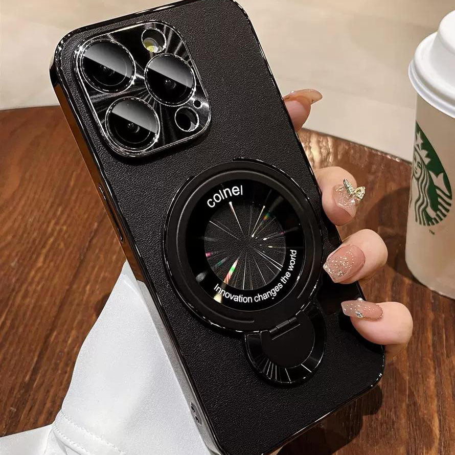 Folding CD Holder Leather Case Cover for iPhone