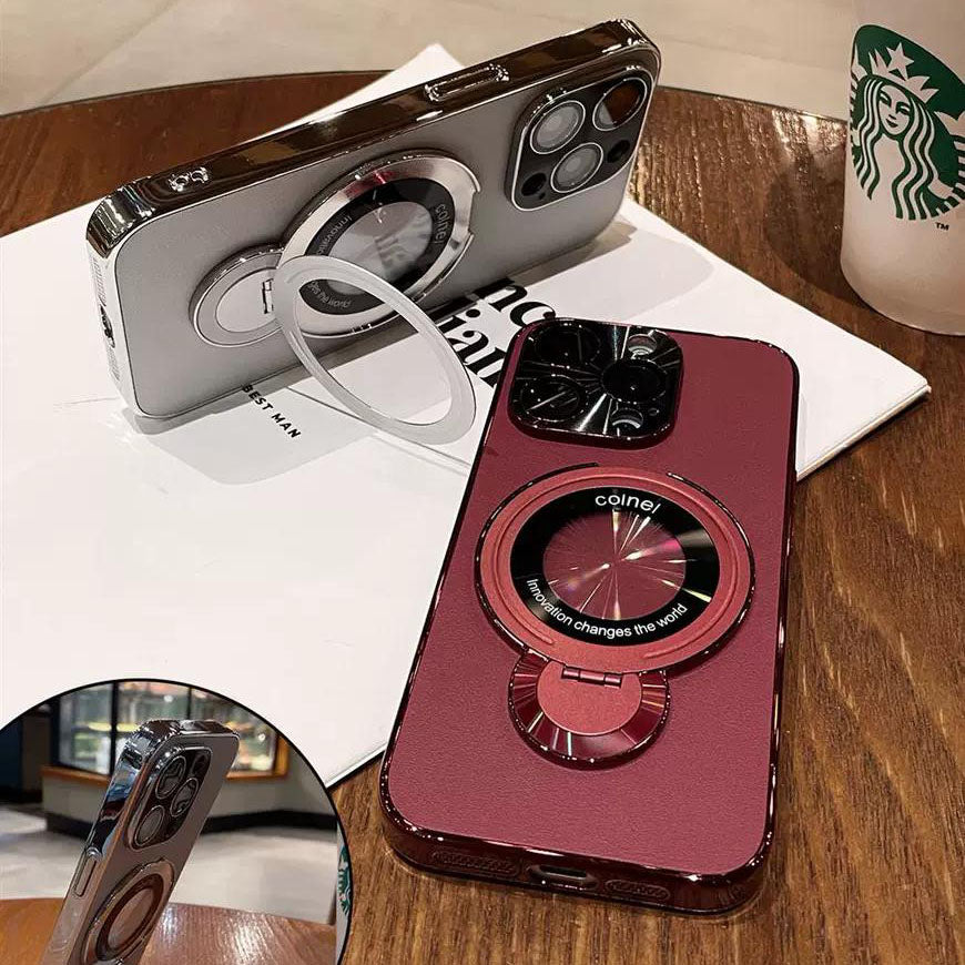 Folding CD Holder Leather Case Cover for iPhone