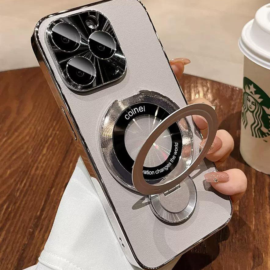 Folding CD Holder Leather Case Cover for iPhone