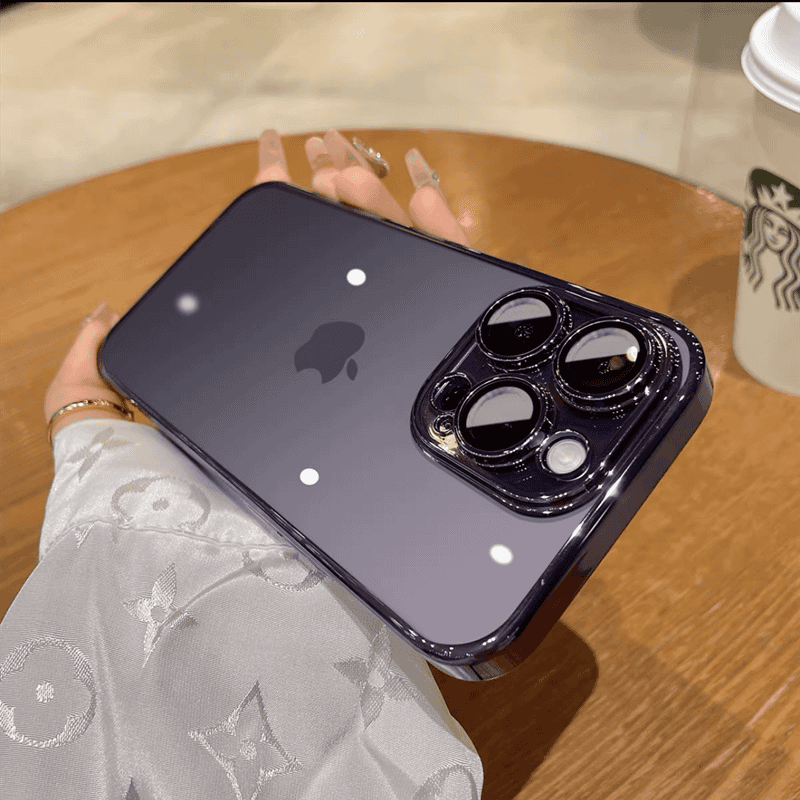 Electroplated Frame Anti-Oxidation Transparent Case for iPhone