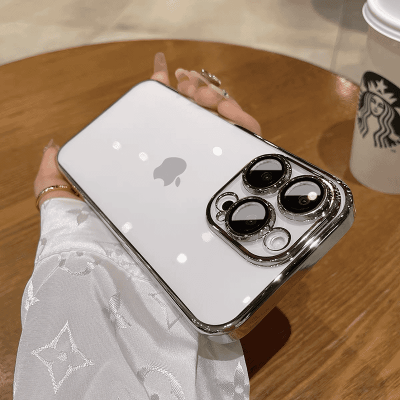 Electroplated Frame Anti-Oxidation Transparent Case for iPhone