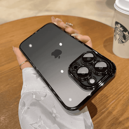 Electroplated Frame Anti-Oxidation Transparent Case for iPhone