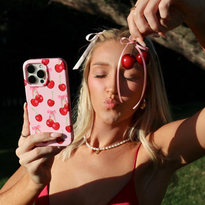 Pink Cherry Case Cover for iPhone